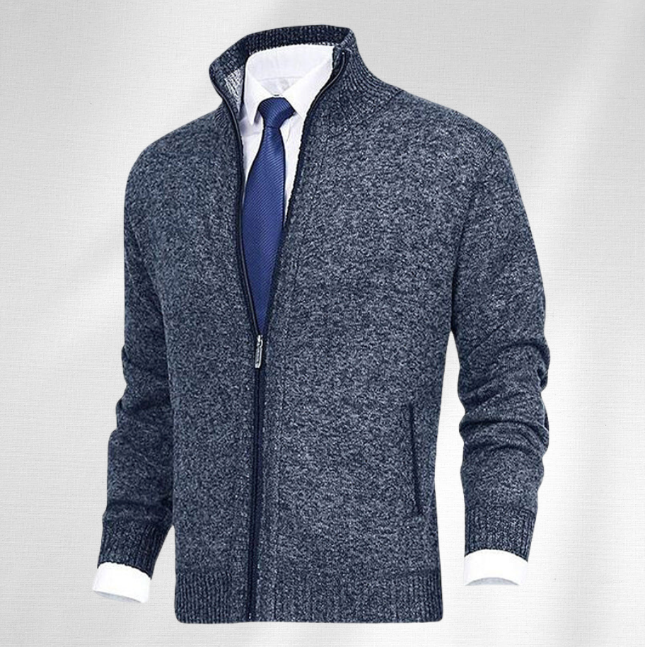 Nova Crest Men's Cardigan Sweater For Business Attire | Temsk