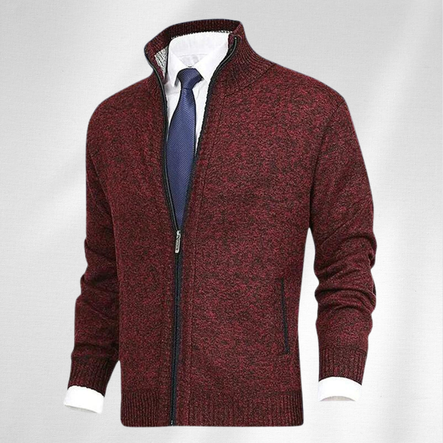 Nova Crest Men's Cardigan Sweater For Business Attire | Temsk