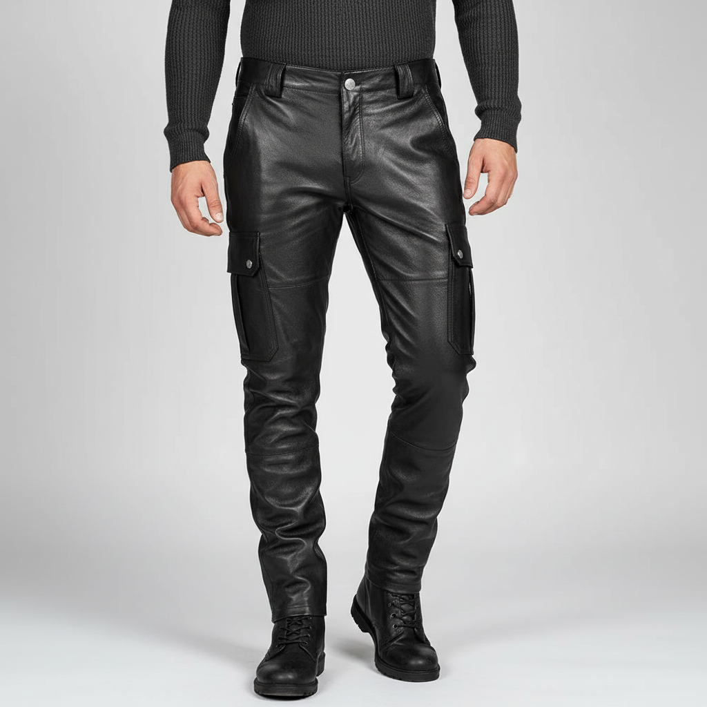 Smal motorcykel læderbukser - Daryl | Temsk