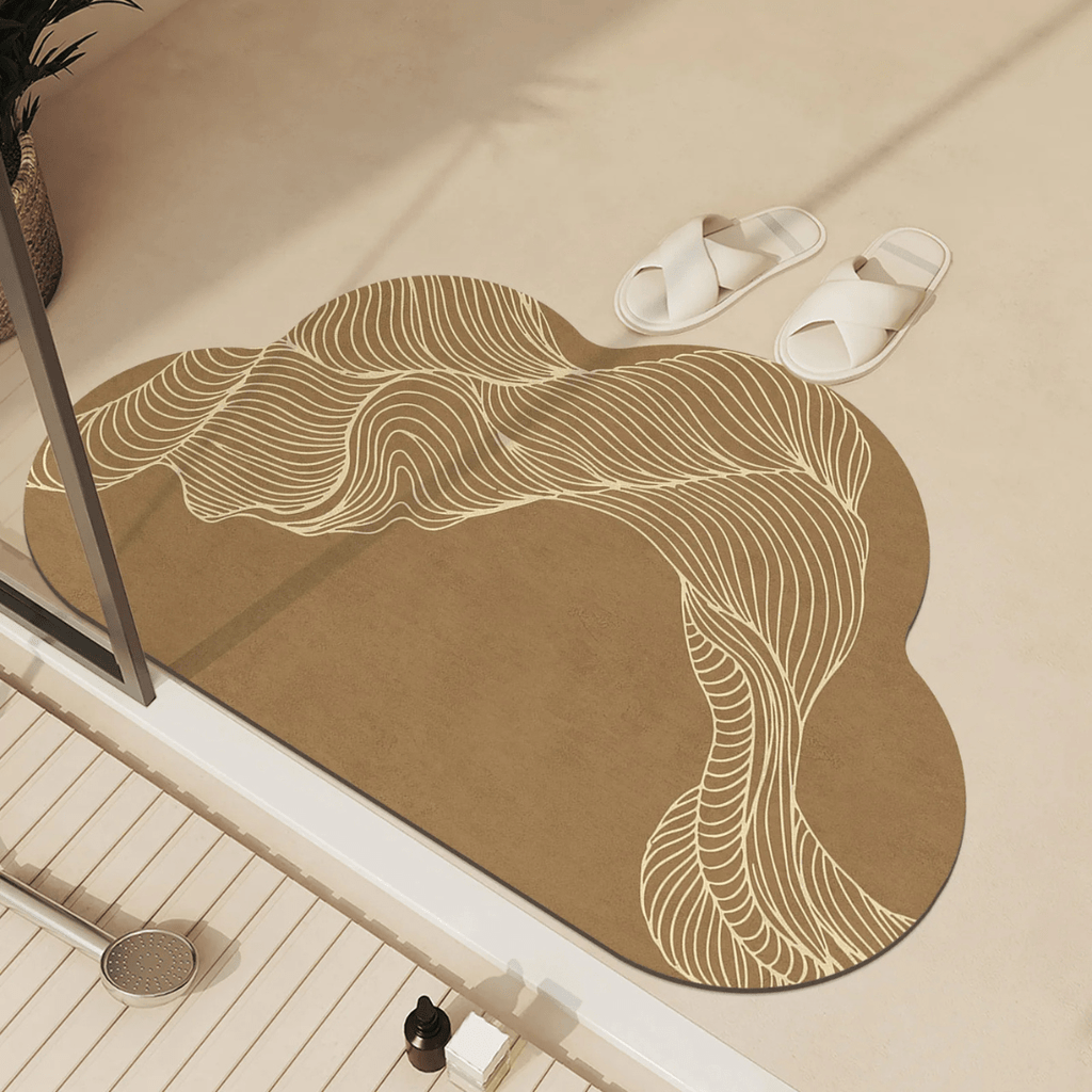 LumaComfort Quick-Dry Floor Mat, Non-Slip and Absorbent, Modern Bath and Kitchen | Temsk