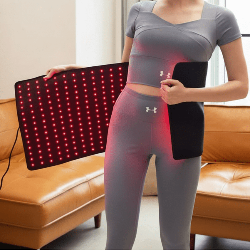 TranquilGlow Red Light Therapy Heating Pad For Deep Muscle Relaxation | Temsk