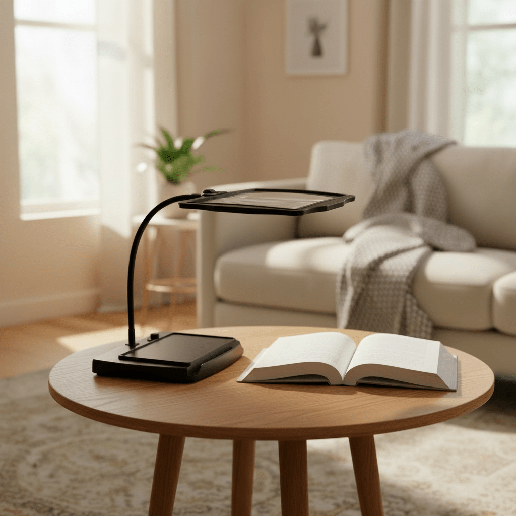 LuminaCraft Pro Floor Lamp With 3x Magnifier For Precise Work | Temsk