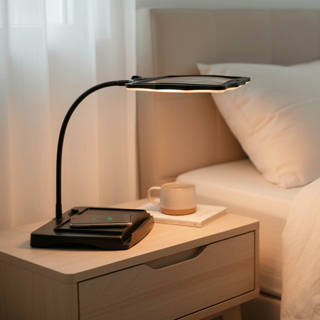 LuminaCraft Pro Floor Lamp With 3x Magnifier For Precise Work | Temsk
