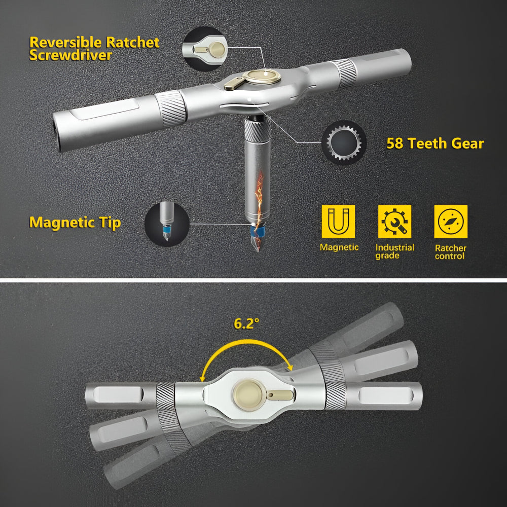 Magnetisches Ratschen-Schraubendreher-Set mit Präzisionswerkzeug-Kit | Temsk