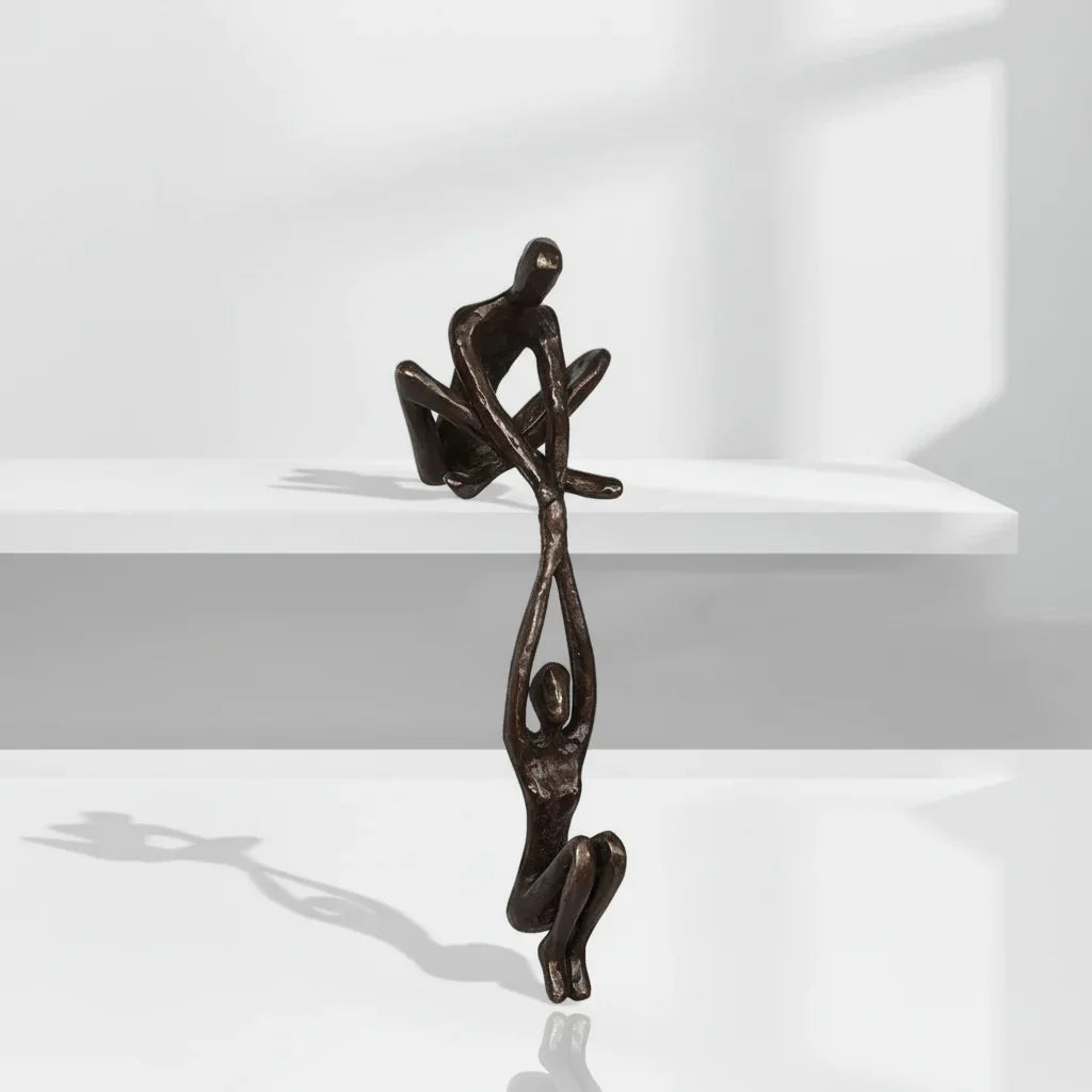 Romantische Resin-Paar-Wandkunstskulptur für Wohnkultur | Temsk