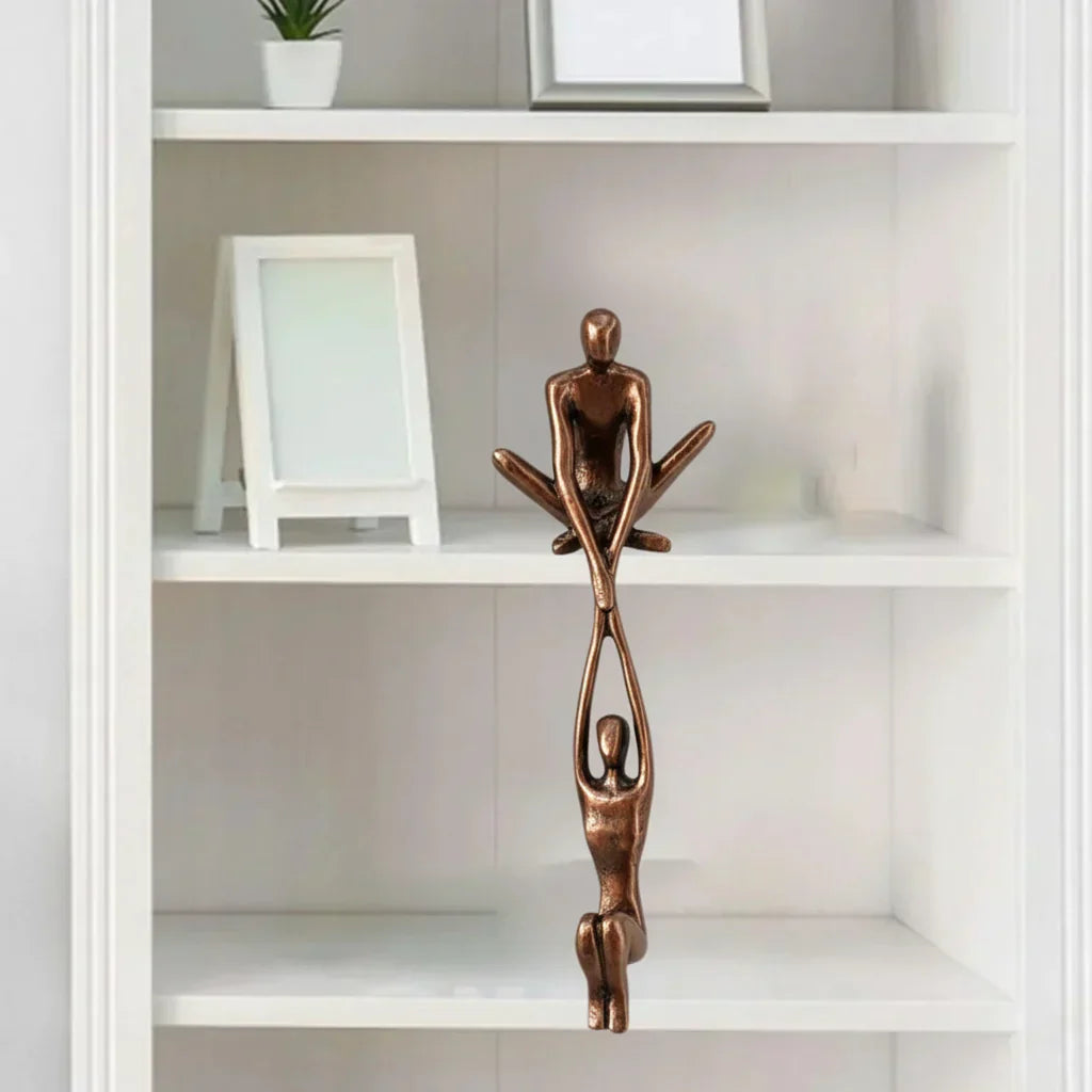 Romantische Resin-Paar-Wandkunstskulptur für Wohnkultur | Temsk