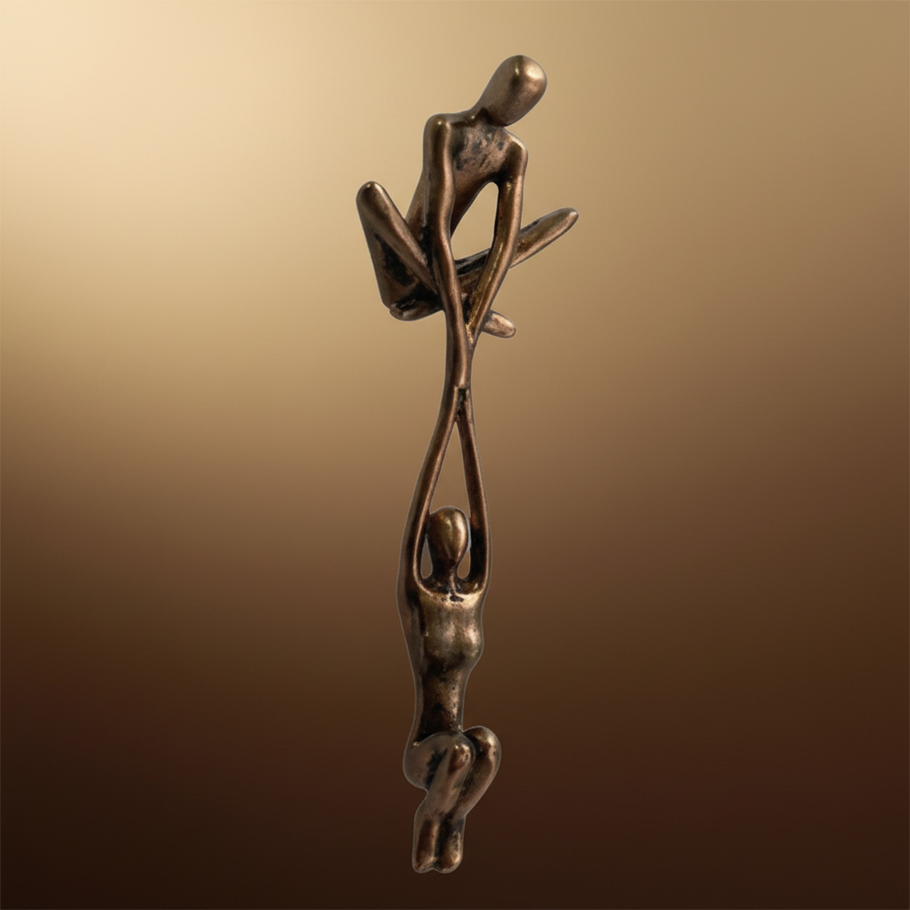 Romantische Resin-Paar-Wandkunstskulptur für Wohnkultur | Temsk