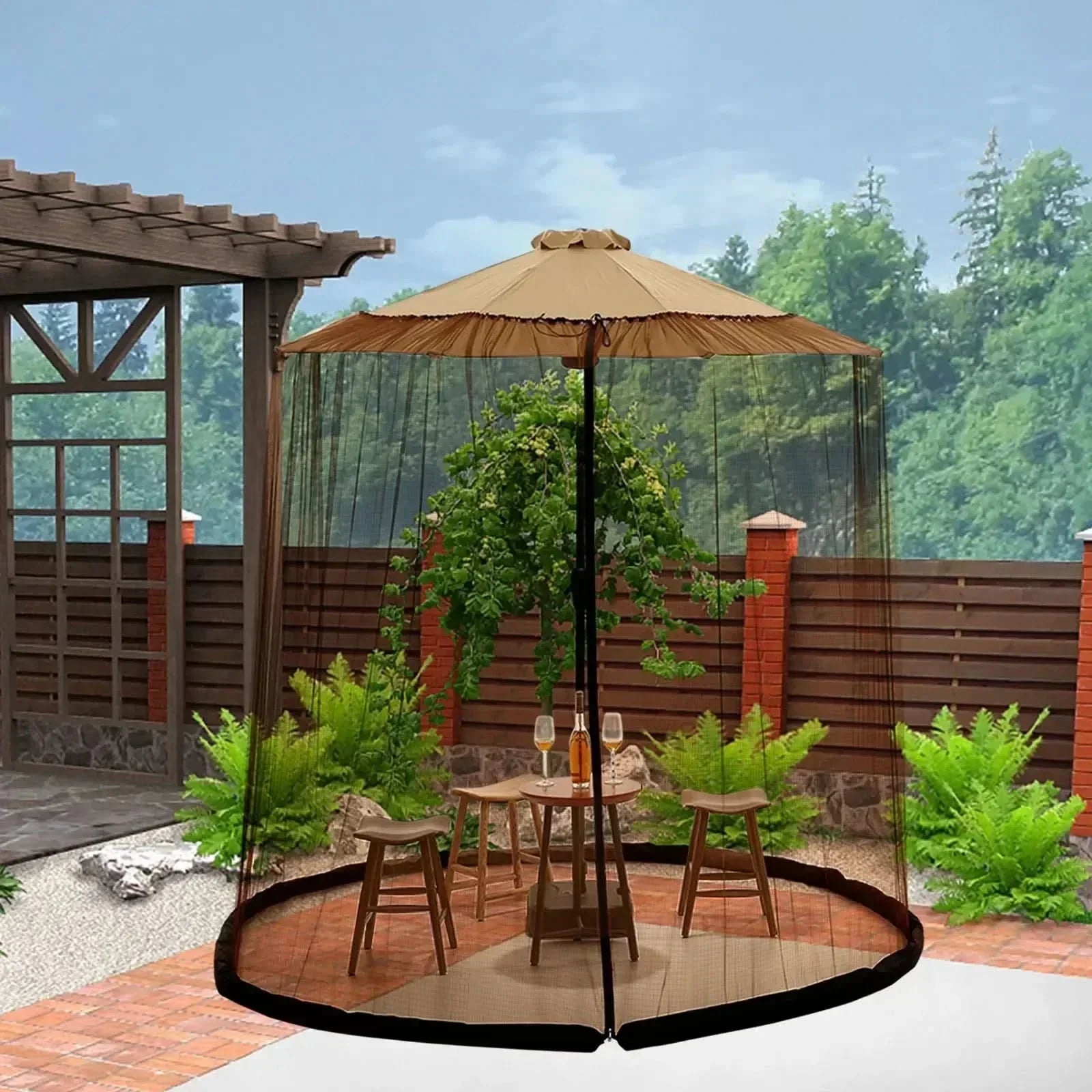 LumaGuard Mosquito Net For Parasols Up To 4 Meters With Zip | Temsk