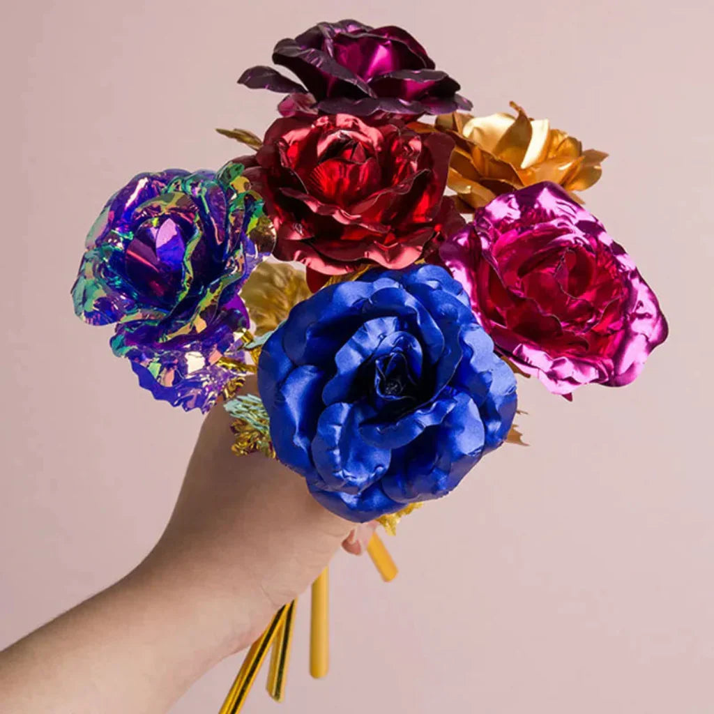 Rosen-Geschenkbox mit Künstlicher Blumenpräsentation zum Muttertag | Temsk