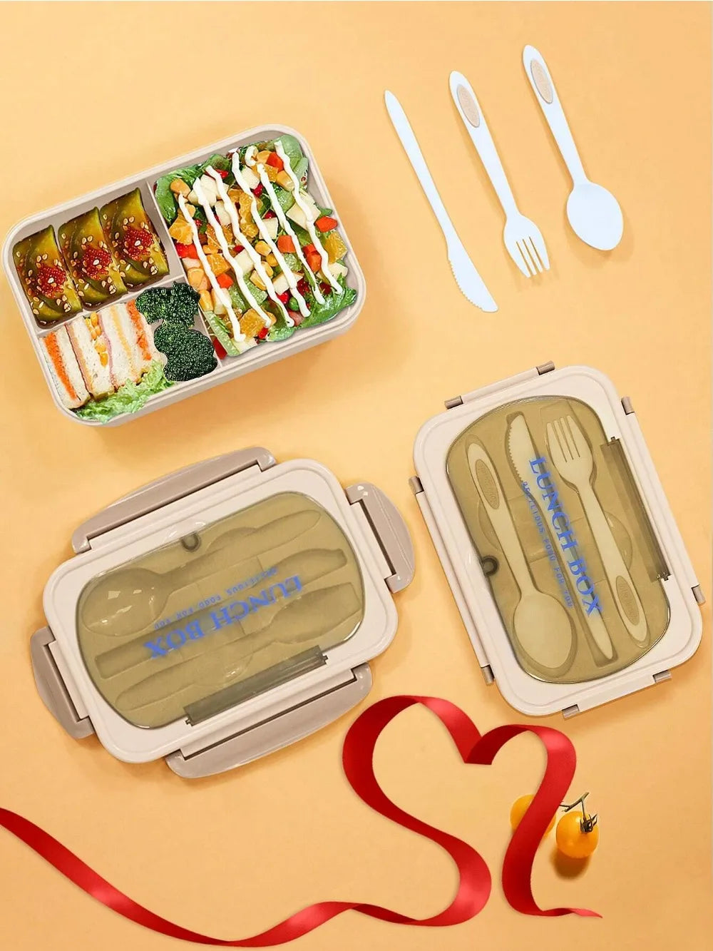 MealMate Bento Besteck Lunchbox mit vier Fächern, auslaufsicher | Temsk