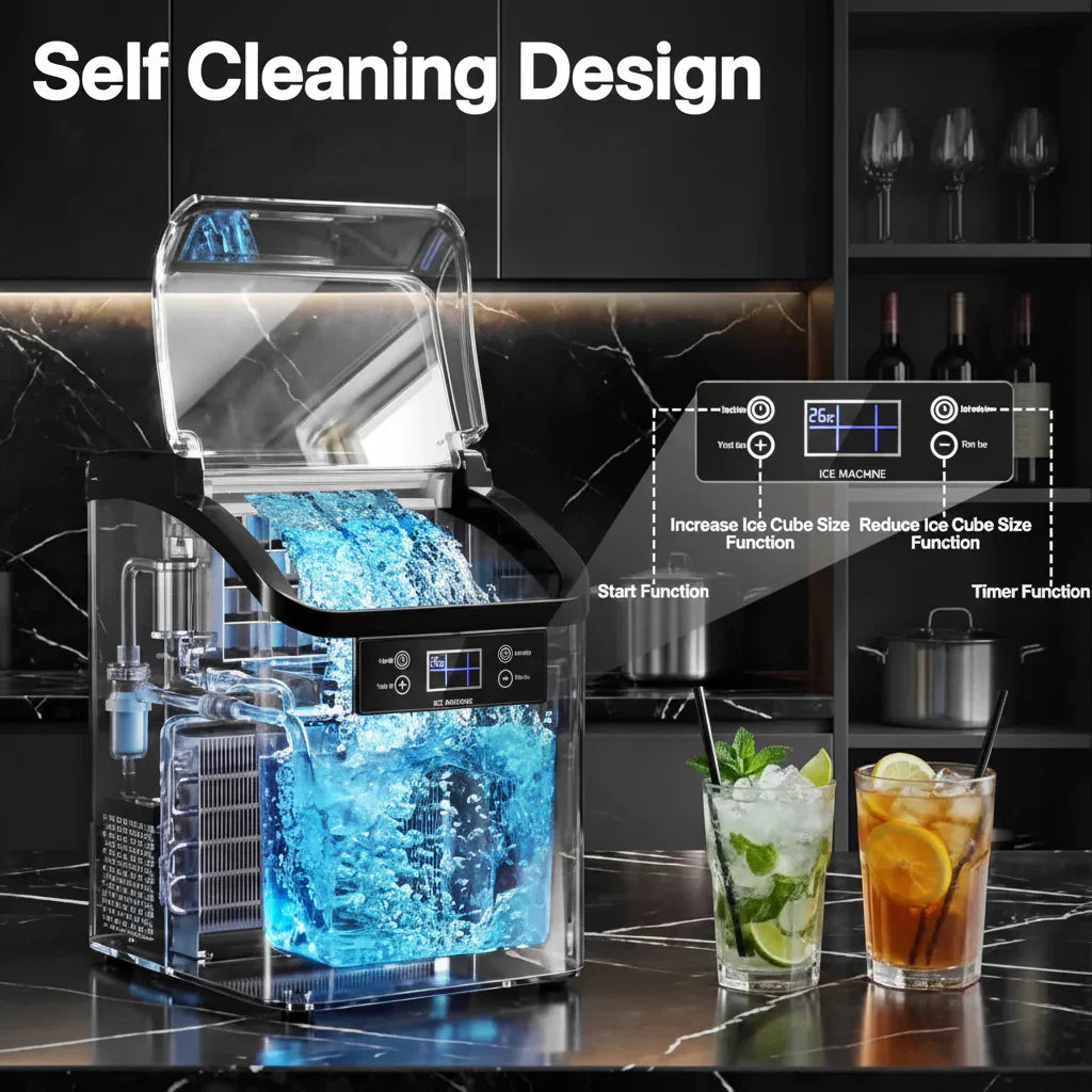 Automatic Countertop Ice Maker With Large Capacity For Home Use | Temsk