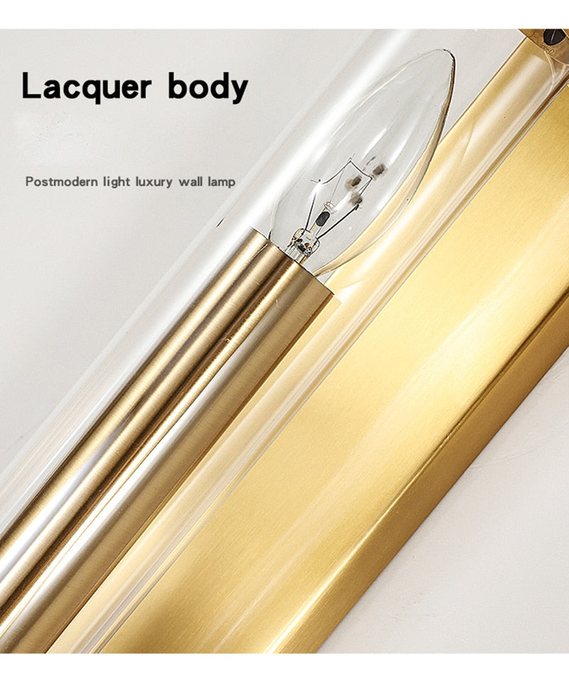 Luminor moderne LED-Wandlampe im amerikanischen Stil in goldenem Licht | Snurv | Temsk