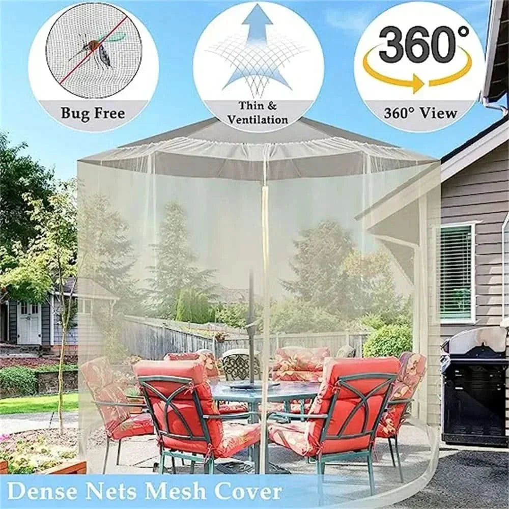 LumaGuard Mosquito Net For Parasols Up To 4 Meters With Zip | Temsk