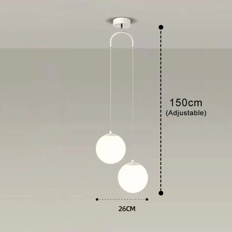 Luna Glas-Kugel-Pendelleuchte im nordisch-modernen Design | Temsk