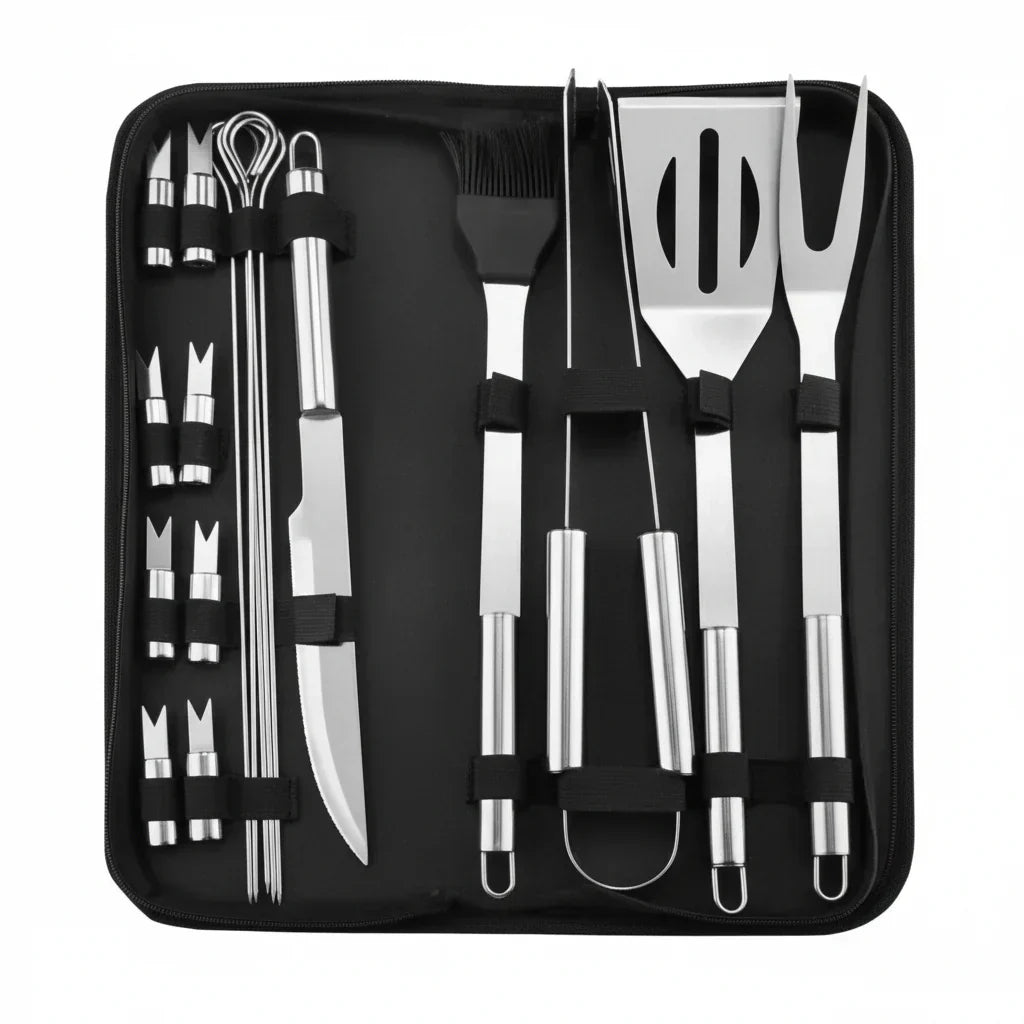 BlazeChef Elite Stainless Steel Barbecue Tool Set For Outdoors | Temsk