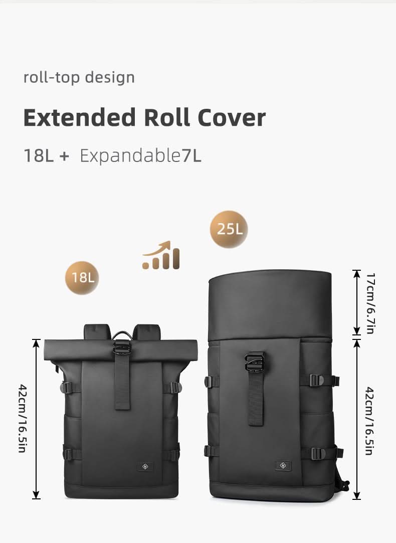 TrailNova Expandable Outdoor Backpack With Laptop Compartment And Large Capacity | Temsk