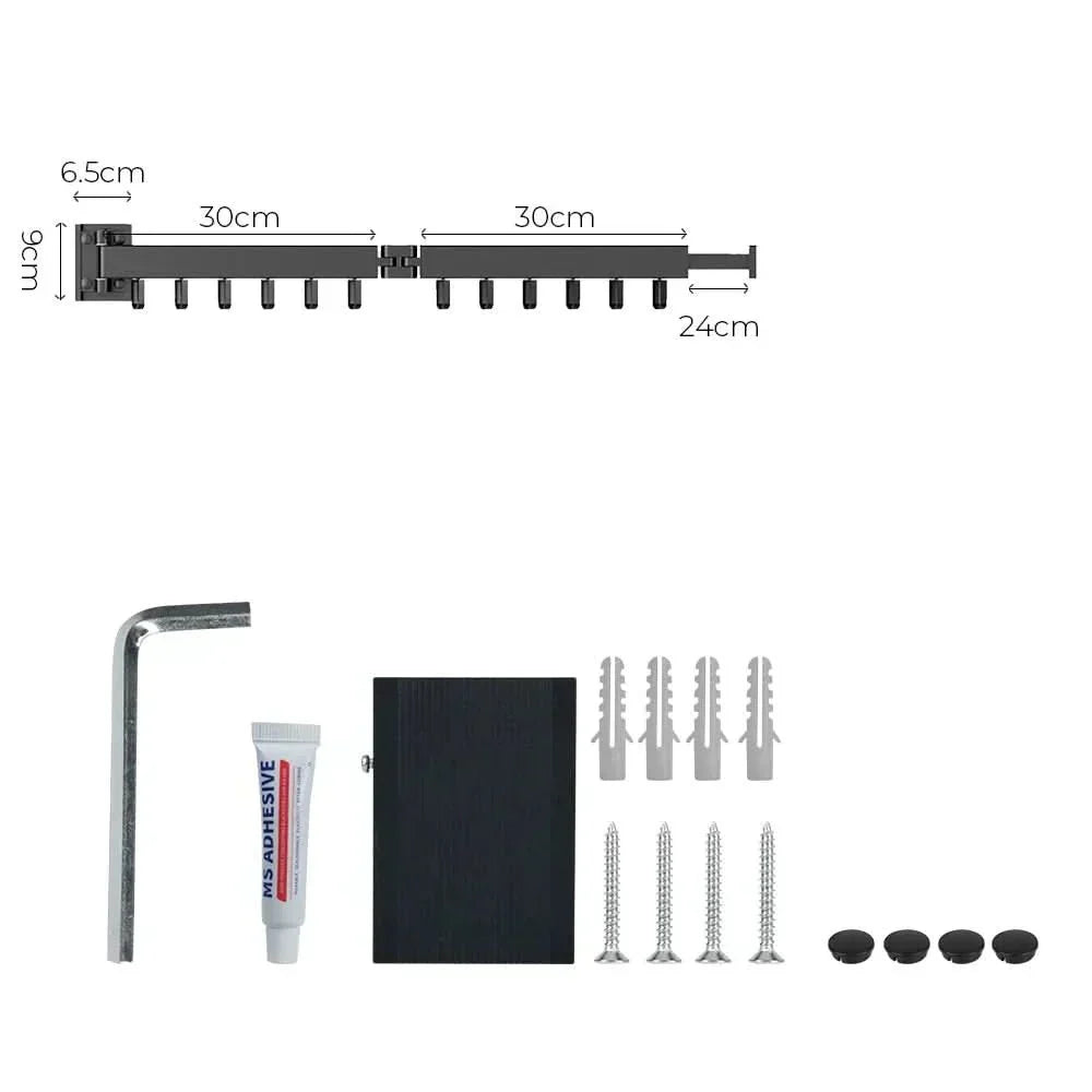 AeroLuxe Extendable Wall Mounted Aluminum Clothes Dryer | Temsk