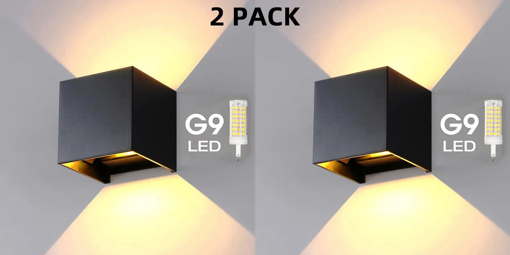 NovaGlow Modern Waterproof LED Wall Light IP65 Aluminum | Temsk