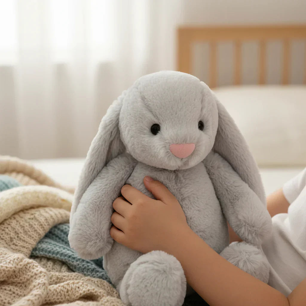 Plyšová hračka králíček Bunnycat, měkký plyšový mazlíček pro roztomilé objetí | Temsk