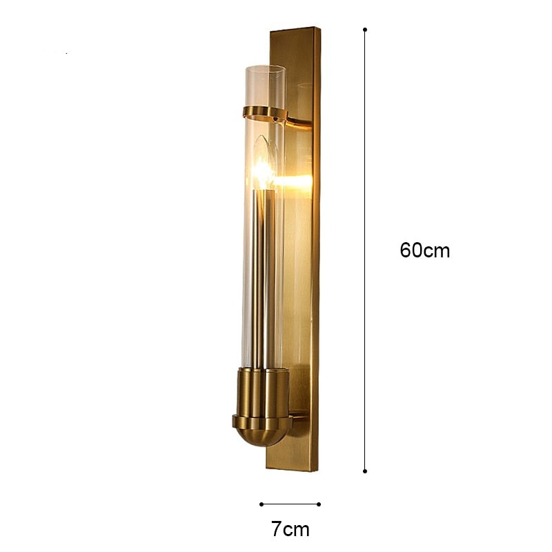 Luminor moderne LED-Wandlampe im amerikanischen Stil in goldenem Licht | Snurv | Temsk