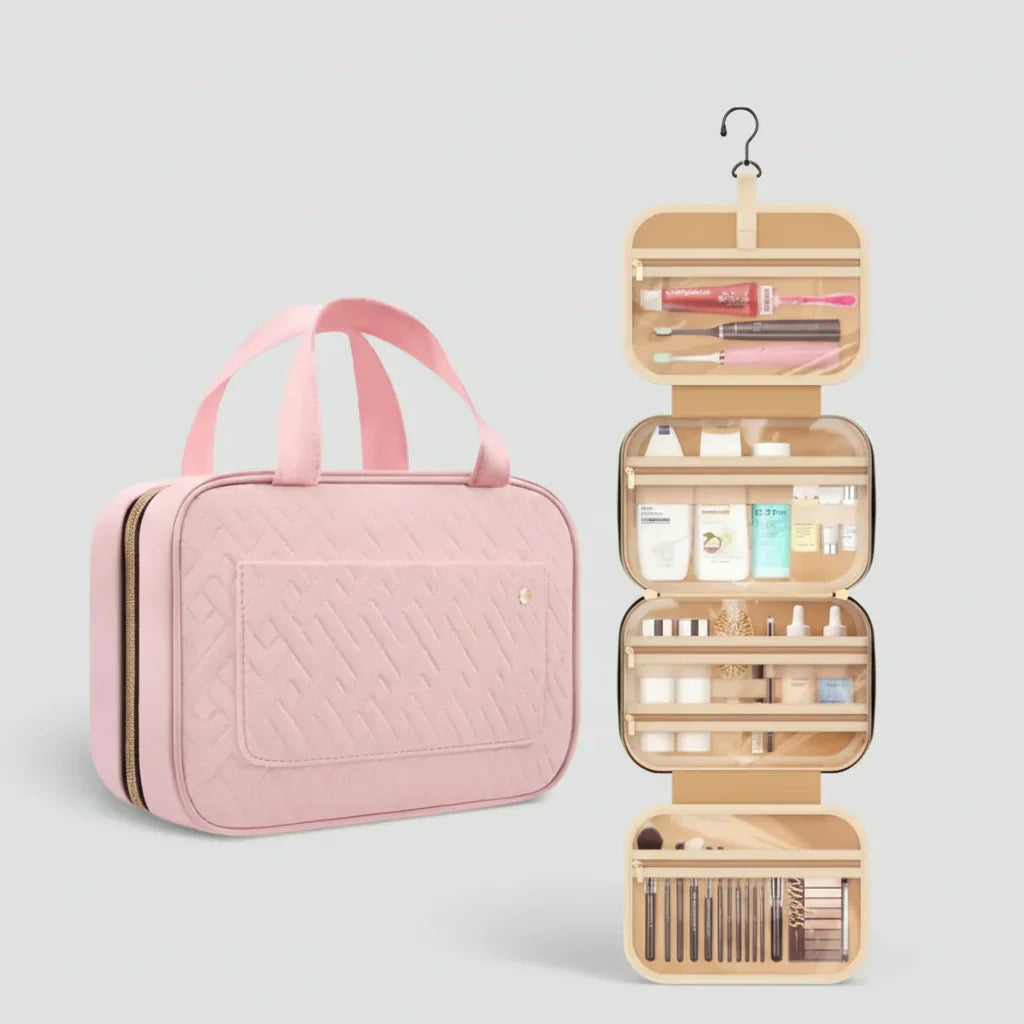 Makeup Bag With Hanging Organizer For Travel And Skincare | Temsk