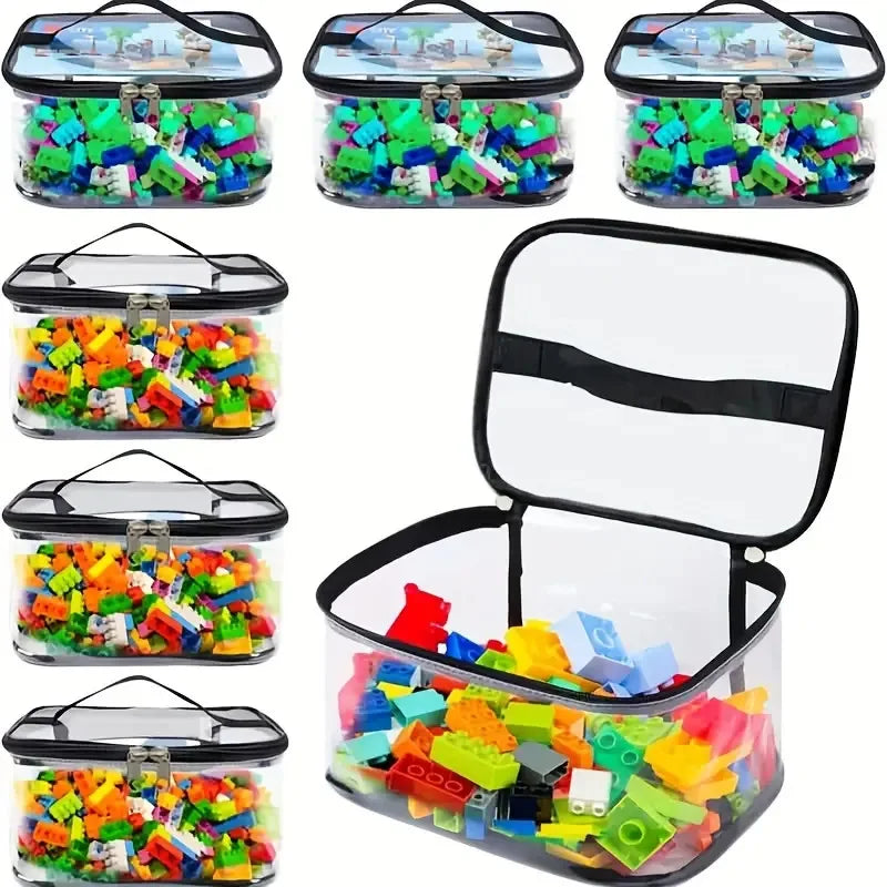 Klarer Netz-Spielzeugorganizer mit großer Kapazität für Spielzeug, Puzzles und Bausteine | Temsk
