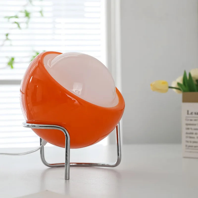 Bauhaus Glas-Tischlampe mit warmem Umgebungslicht im nordischen Retro-Stil | Temsk