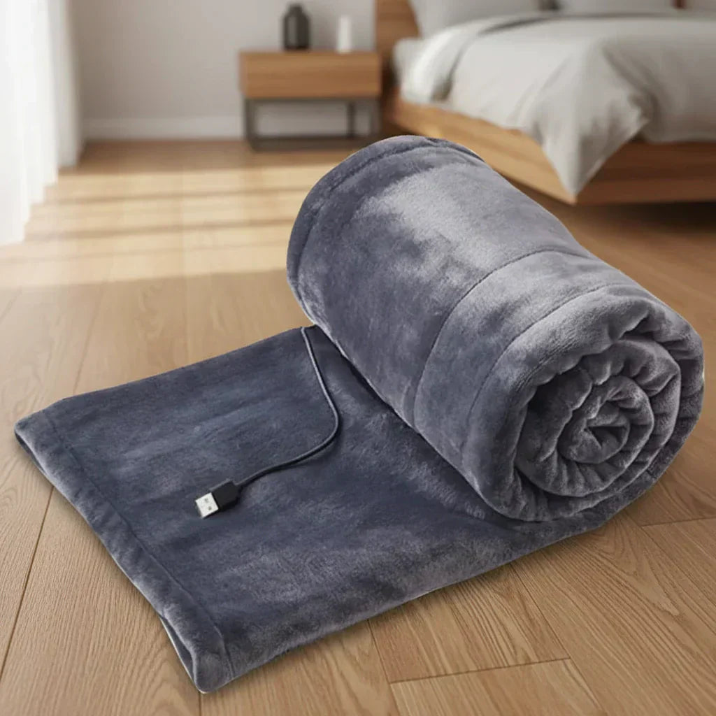 WarmGlide Portable USB Warming Blanket With 3 Heat Settings | Temsk