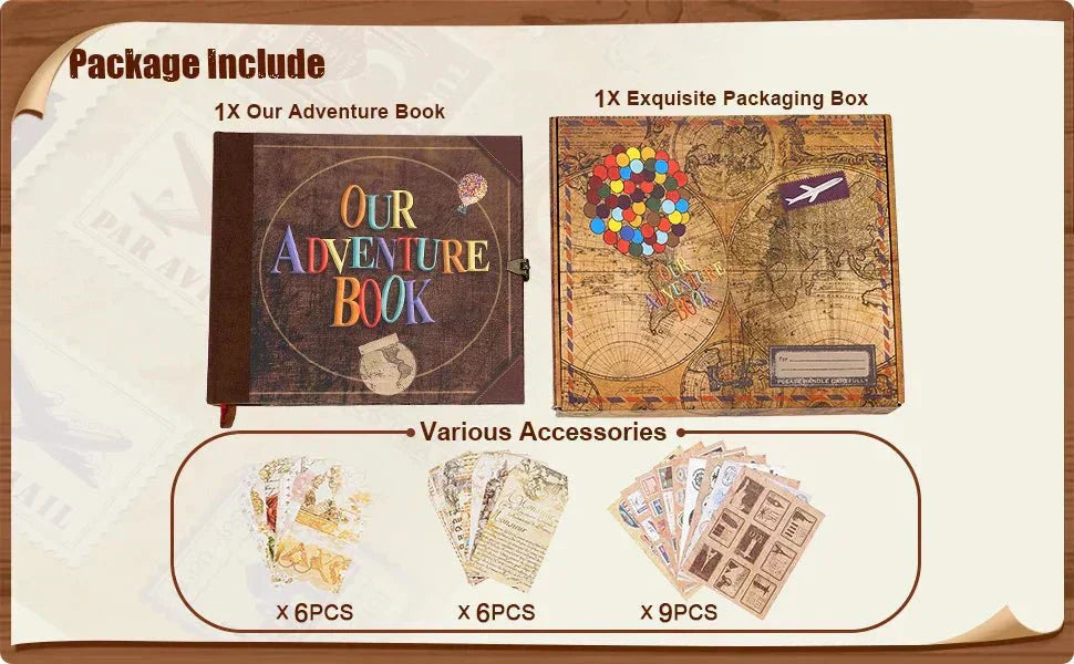 Nova Keepsake 146-Page DIY Scrapbook Photo Album for Memories and Adventures | Temsk