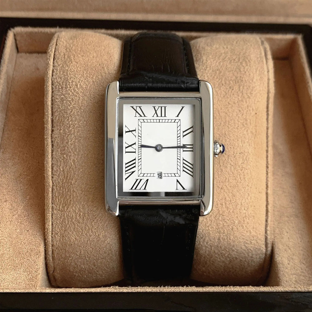 Men's Square Analog Dress Watch With Retro Style For Everyday Wear | Temsk