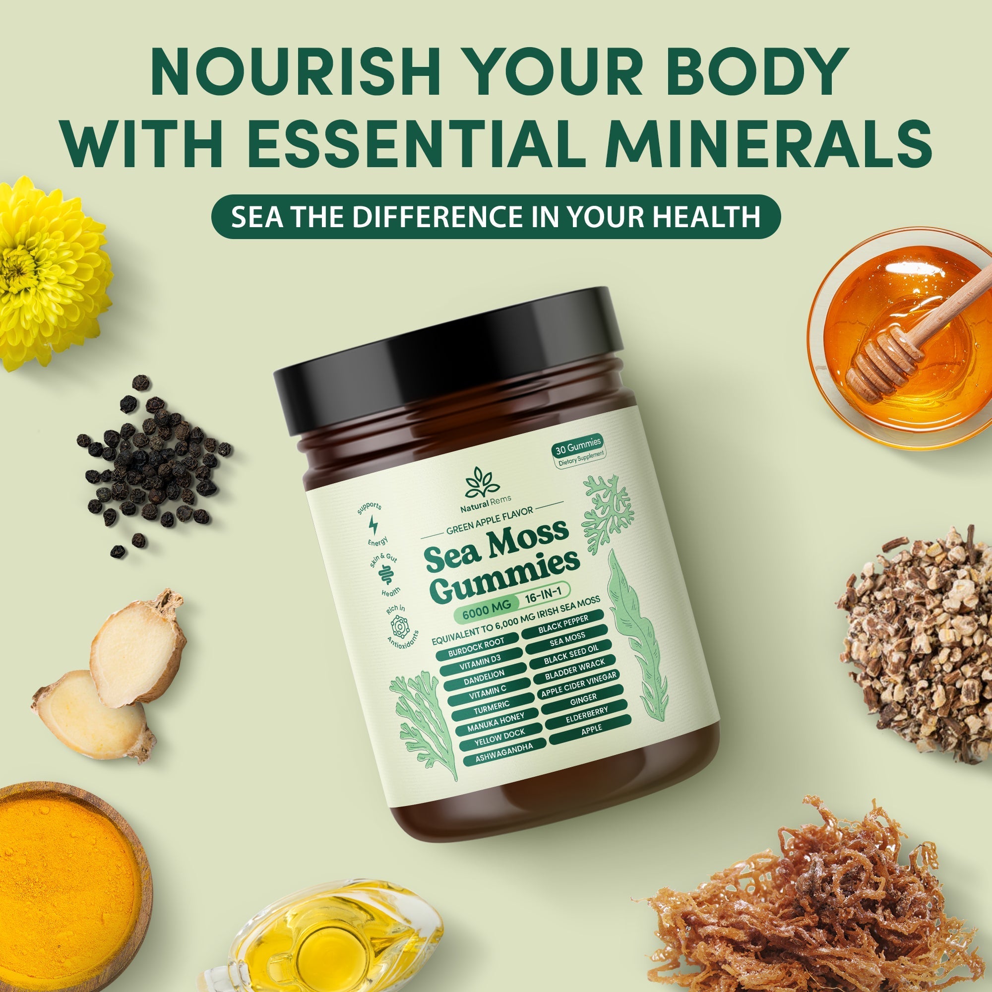 Sea Moss Gummies for Joint & Mobility Support | Temsk