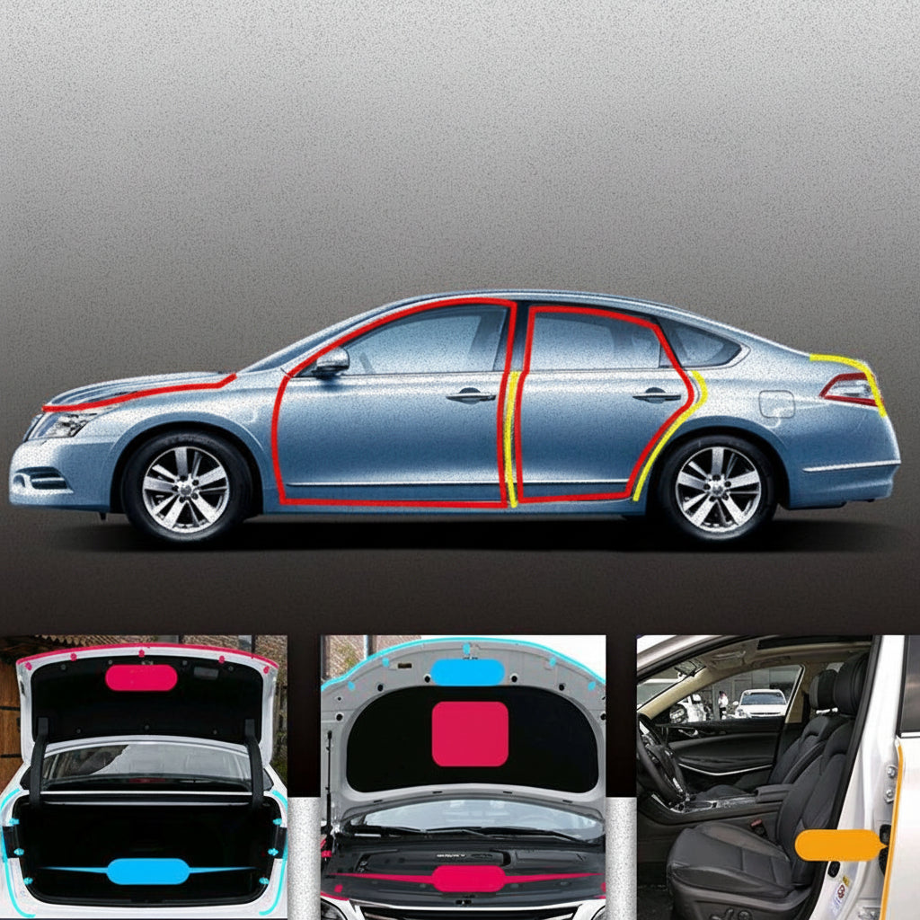 Rubber Door Seal For Quieter Car Ride Weatherproofing And Noise Reduction | Temsk