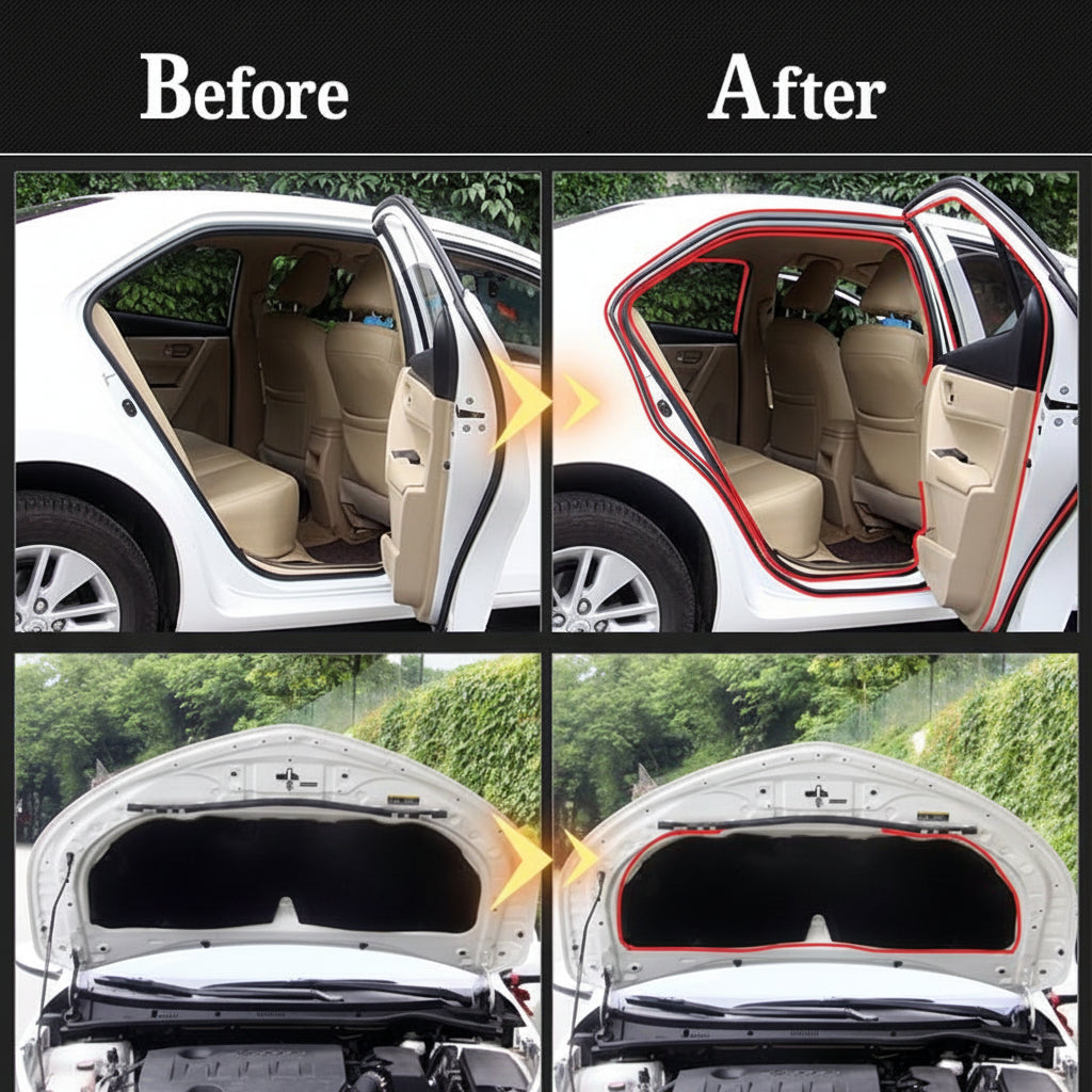 Rubber Door Seal For Quieter Car Ride Weatherproofing And Noise Reduction | Temsk