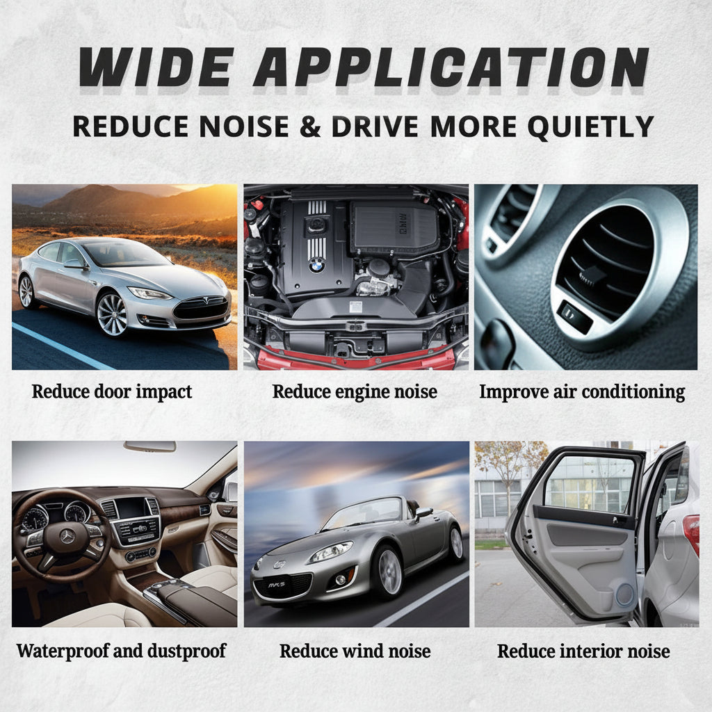 Rubber Door Seal For Quieter Car Ride Weatherproofing And Noise Reduction | Temsk
