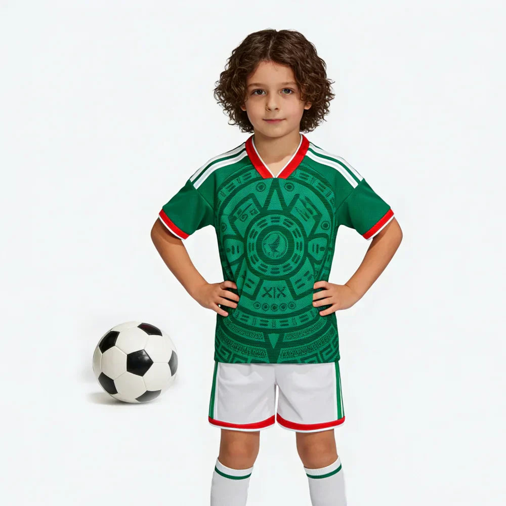 Kids Soccer Uniform Shorts Set From Mexico 2026 World Cup | Temsk