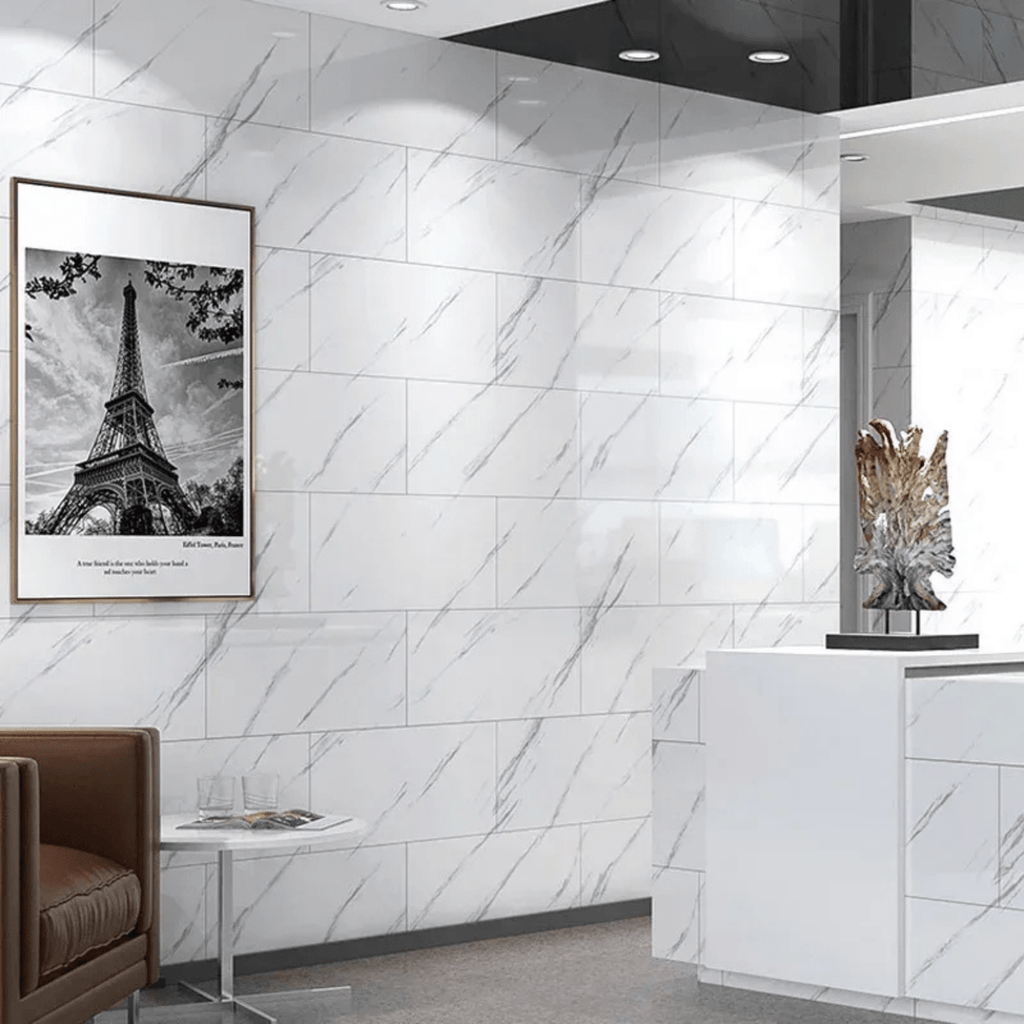 Marbello Elegant Self-Adhesive Marble PVC Floor Tiles | Temsk