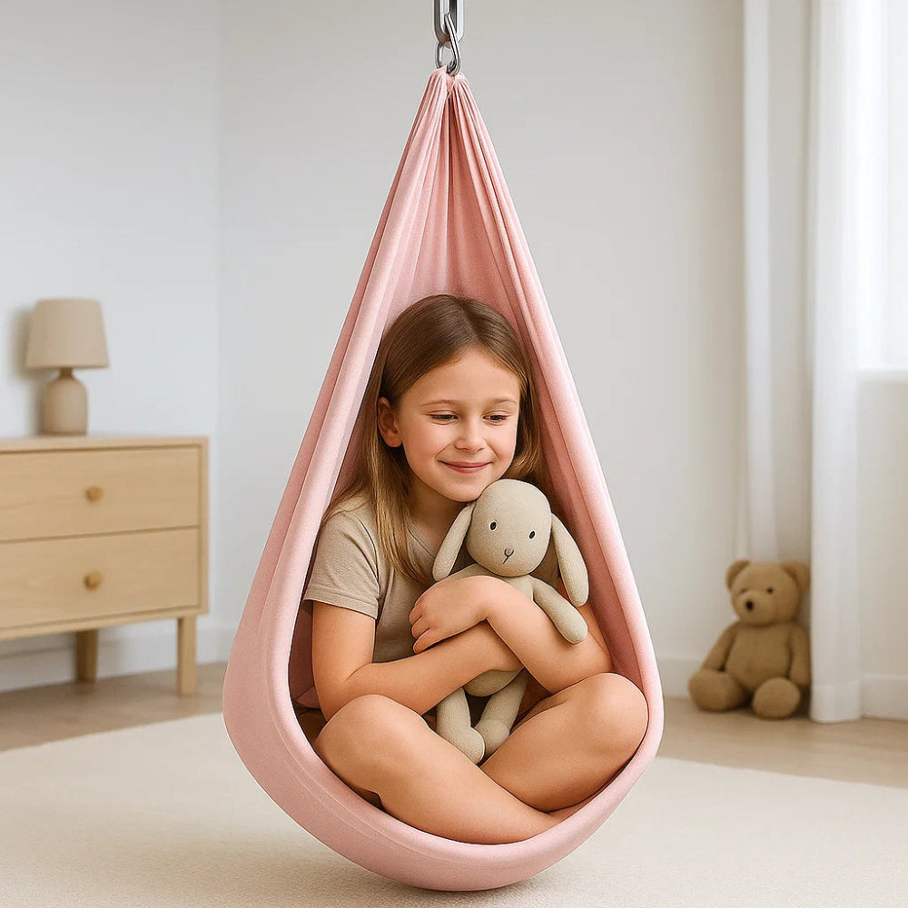 Kinder Indoor-Therapieschaukel mit Baumwoll-Hängematte für sensorische Beruhigung | Temsk