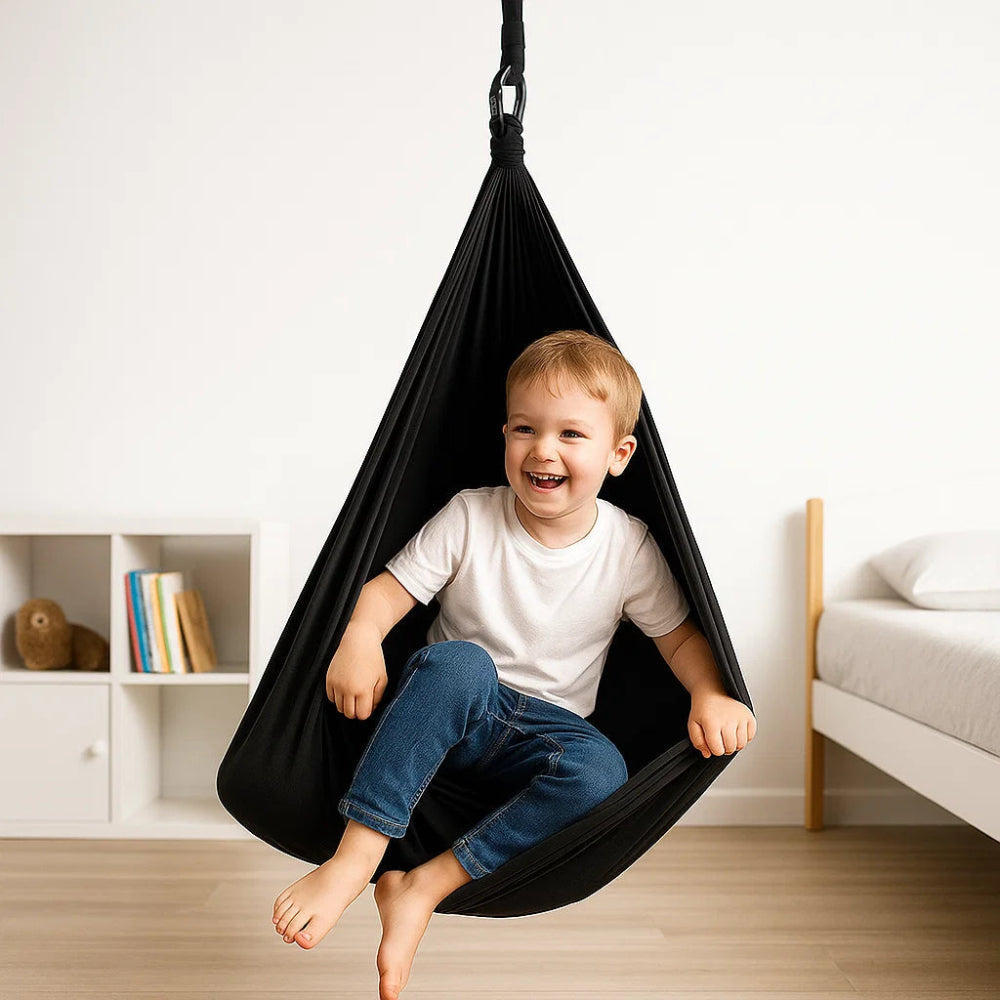 Kinder Indoor-Therapieschaukel mit Baumwoll-Hängematte für sensorische Beruhigung | Temsk