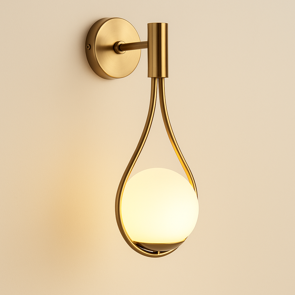 AuraNova Elegant Sculptural Metal Wall Sconce Lighting Fixture | Temsk