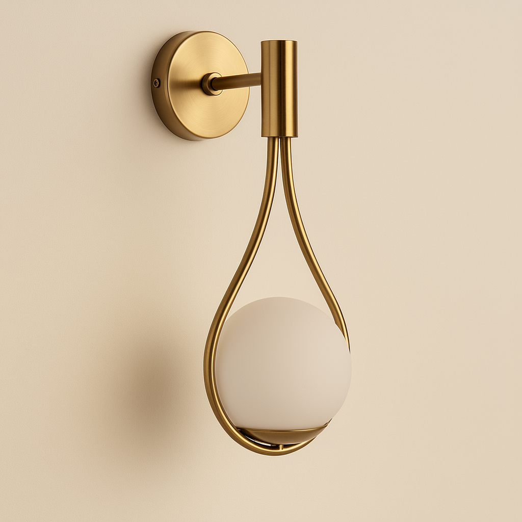 AuraNova Elegant Sculptural Metal Wall Sconce Lighting Fixture | Temsk