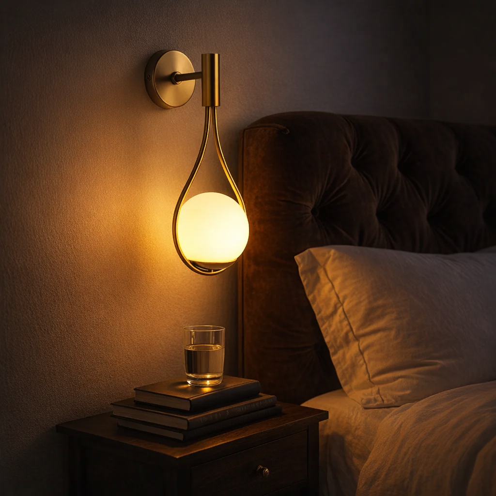 AuraNova Elegant Sculptural Metal Wall Sconce Lighting Fixture | Temsk