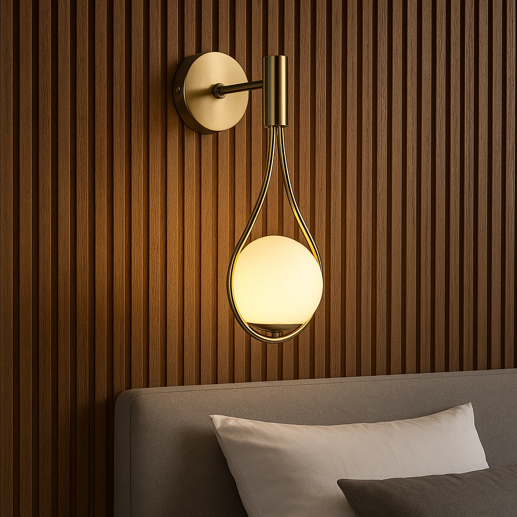 AuraNova Elegant Sculptural Metal Wall Sconce Lighting Fixture | Temsk