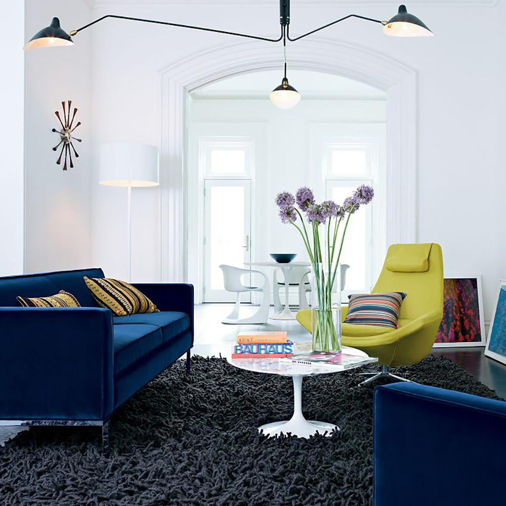 Spider Ceiling Lamp With Three Adjustable Brass Arms, Mid-Century Modern Fixture | Temsk