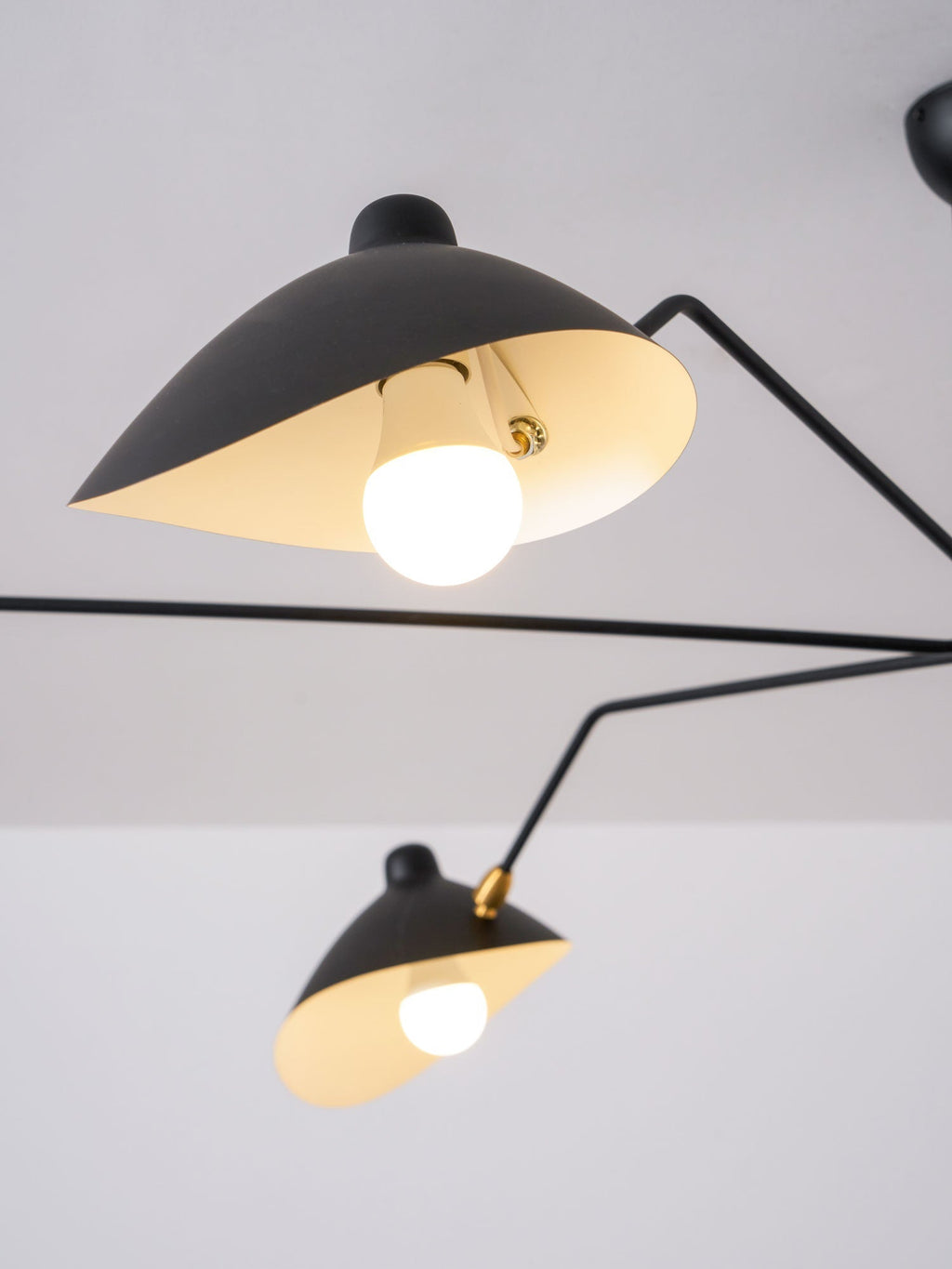 Spider Ceiling Lamp With Three Adjustable Brass Arms, Mid-Century Modern Fixture | Temsk