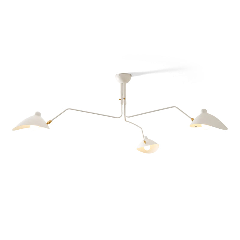 Spider Ceiling Lamp With Three Adjustable Brass Arms, Mid-Century Modern Fixture | Temsk