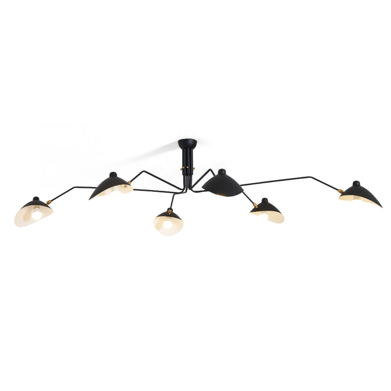 Spider Ceiling Lamp With Three Adjustable Brass Arms, Mid-Century Modern Fixture | Temsk