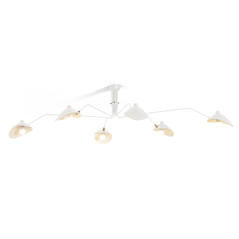 Spider Ceiling Lamp With Three Adjustable Brass Arms, Mid-Century Modern Fixture | Temsk