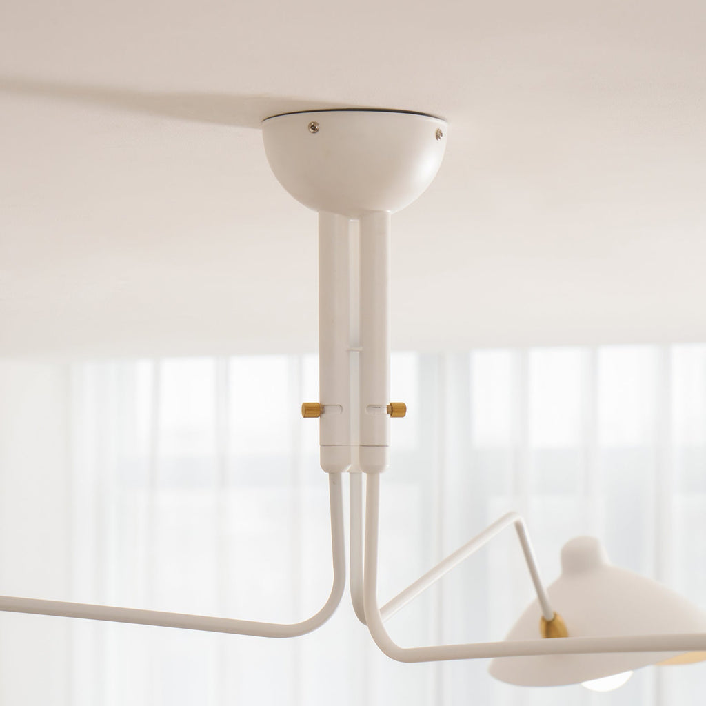 Spider Ceiling Lamp With Three Adjustable Brass Arms, Mid-Century Modern Fixture | Temsk
