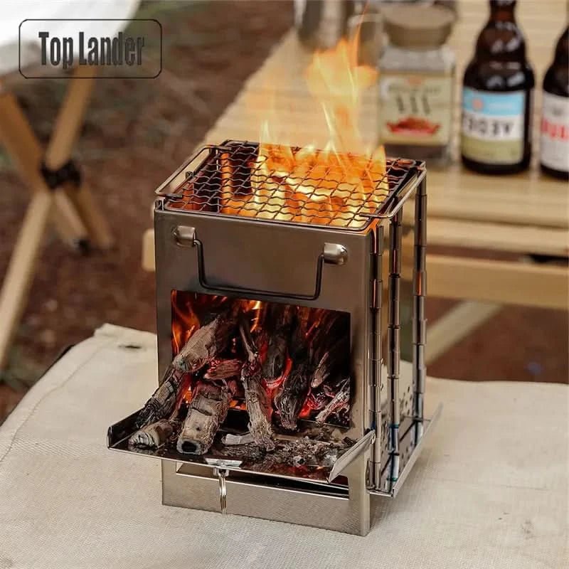 TrailBlaze Portable Camping Stove Lightweight Stainless Steel Grill | Temsk