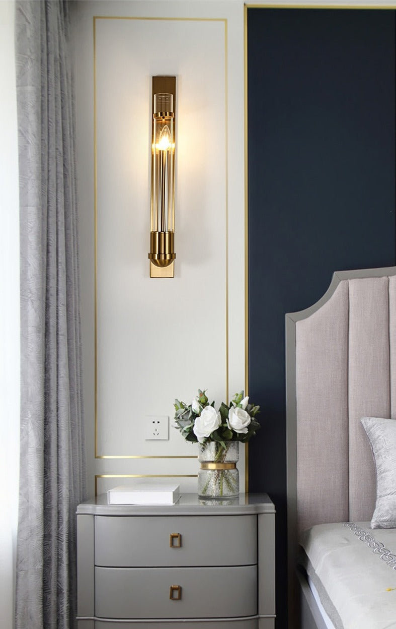 Luminor moderne LED-Wandlampe im amerikanischen Stil in goldenem Licht | Snurv | Temsk